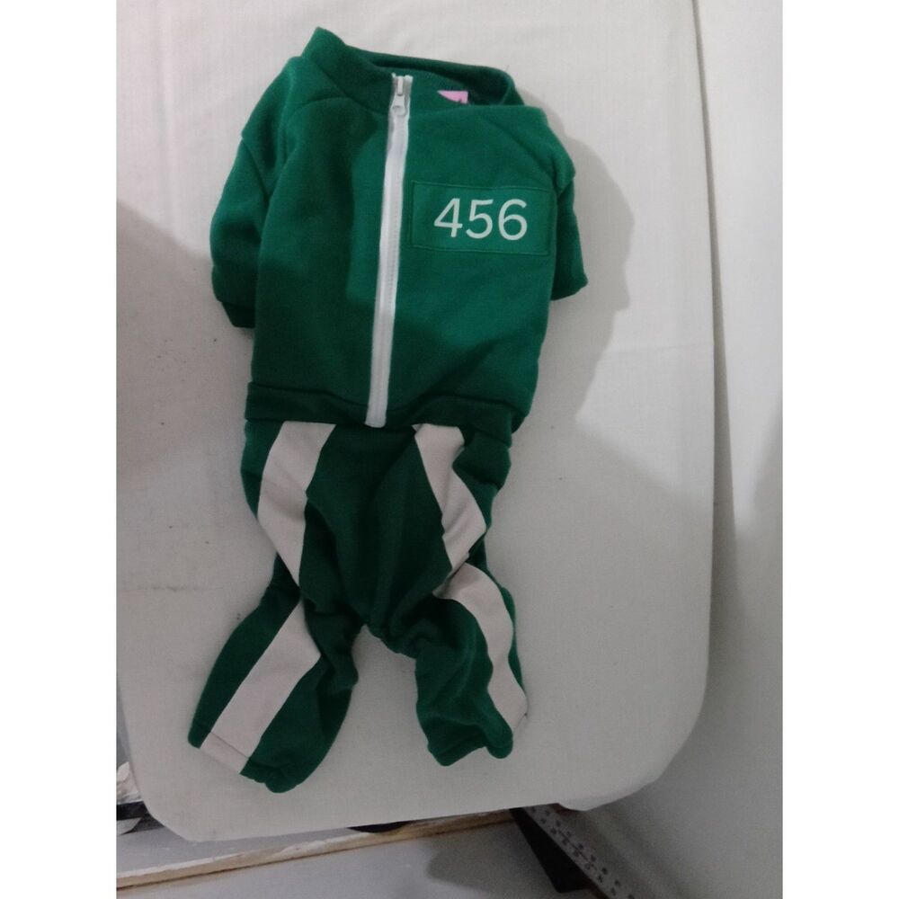 Netflix Squid Game Player 456 Jumpsuit Pet Costume Size L New